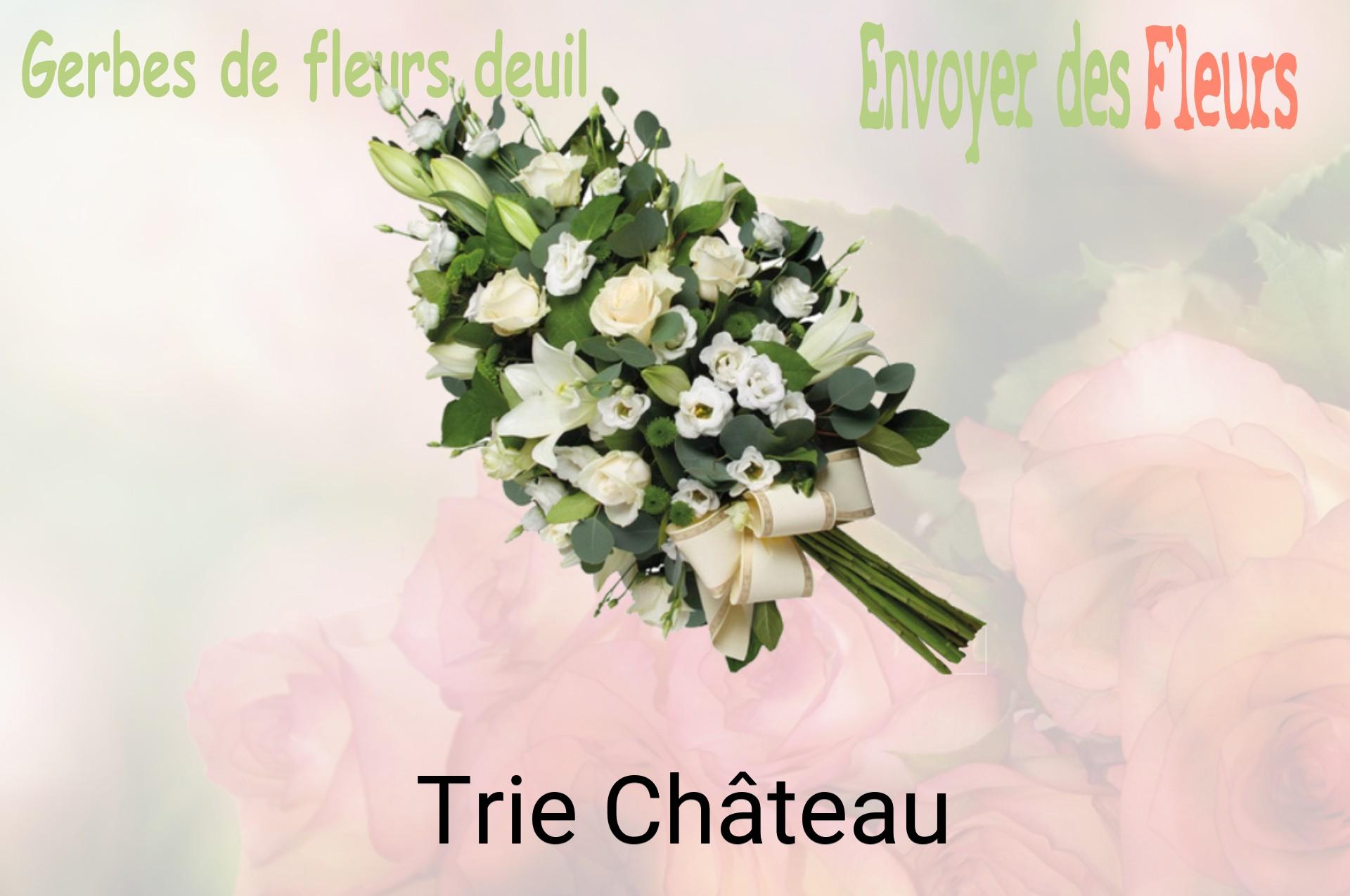 Gerbe de fleurs de deuil livrée à Trie-Château